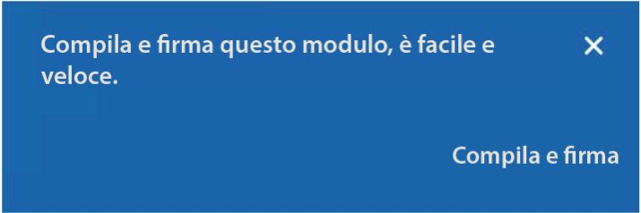 Suggerimento per compilazione e firma del modulo