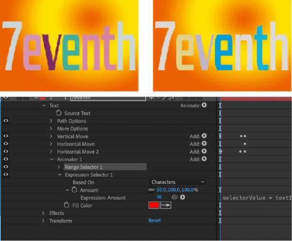 Colore di riempimento che cambia in maniera casuale con un animatore Espressione.
