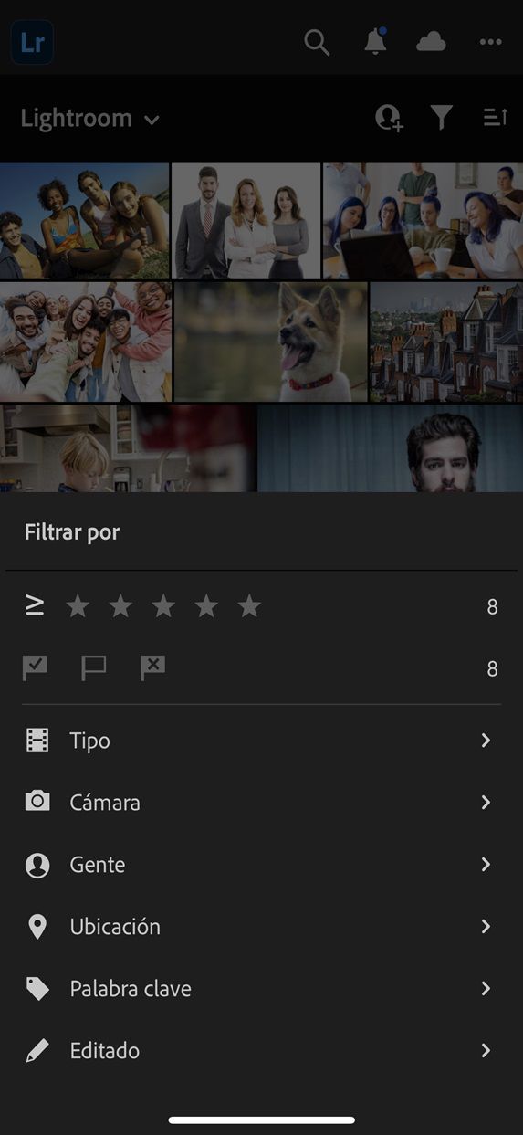 Filtrar fotografías 