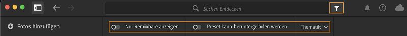 Option „Community-Filter“ in Lightroom Desktop.