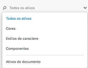 Filtrar ativos no Adobe XD