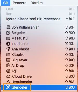 Git > İzlenceler'i seçin