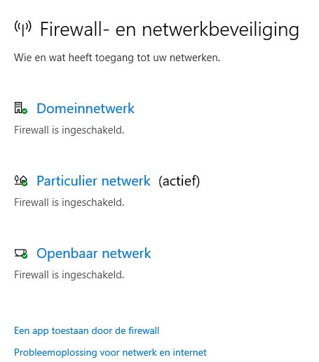 De firewall- en antivirusinstellingen controleren