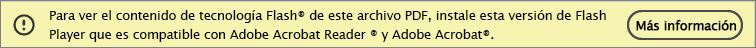 Mensaje de contenido Flash eliminado
