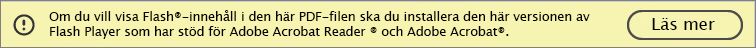 Meddelande om att Flash-innehåll har tagits bort