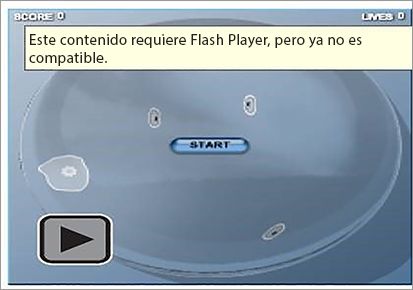 Mensaje de contenido Flash multimedia enriquecido