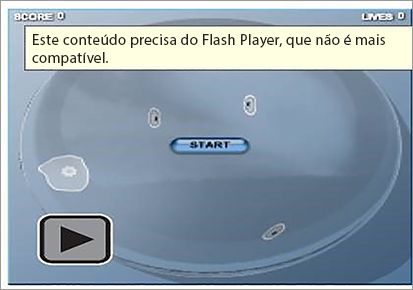 Mensagem de conteúdo de mídia avançada para o Flash
