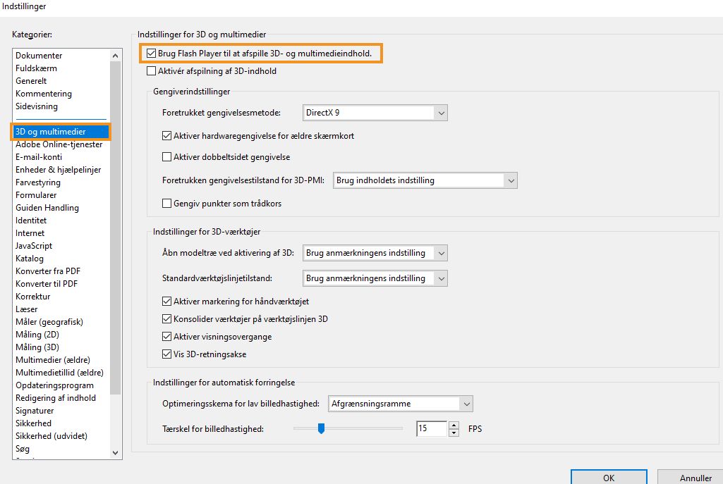 Aktivér eller deaktiver Flash Player-indstilling