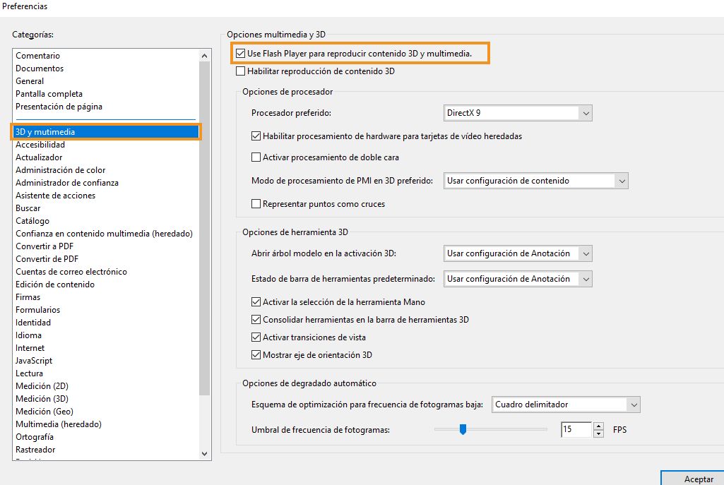 Habilitar o inhabilitar la preferencia de Flash Player