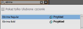 Lista czcionek płaskich