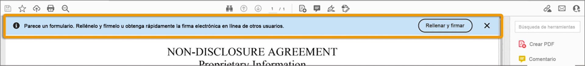 Solicitar el uso de la herramienta Rellenar y firmar