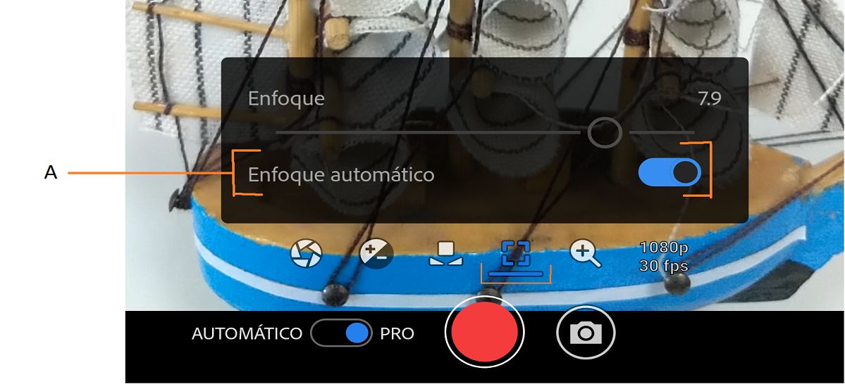 Opciones de enfoque profesionales en Premiere Rush