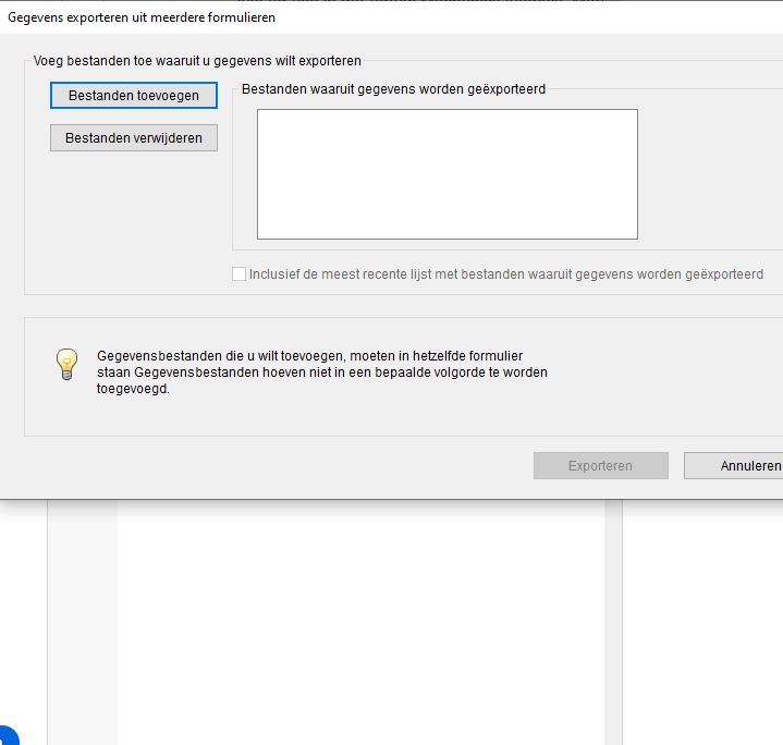 Geëxporteerde gegevensbestanden samenvoegen in een spreadsheet