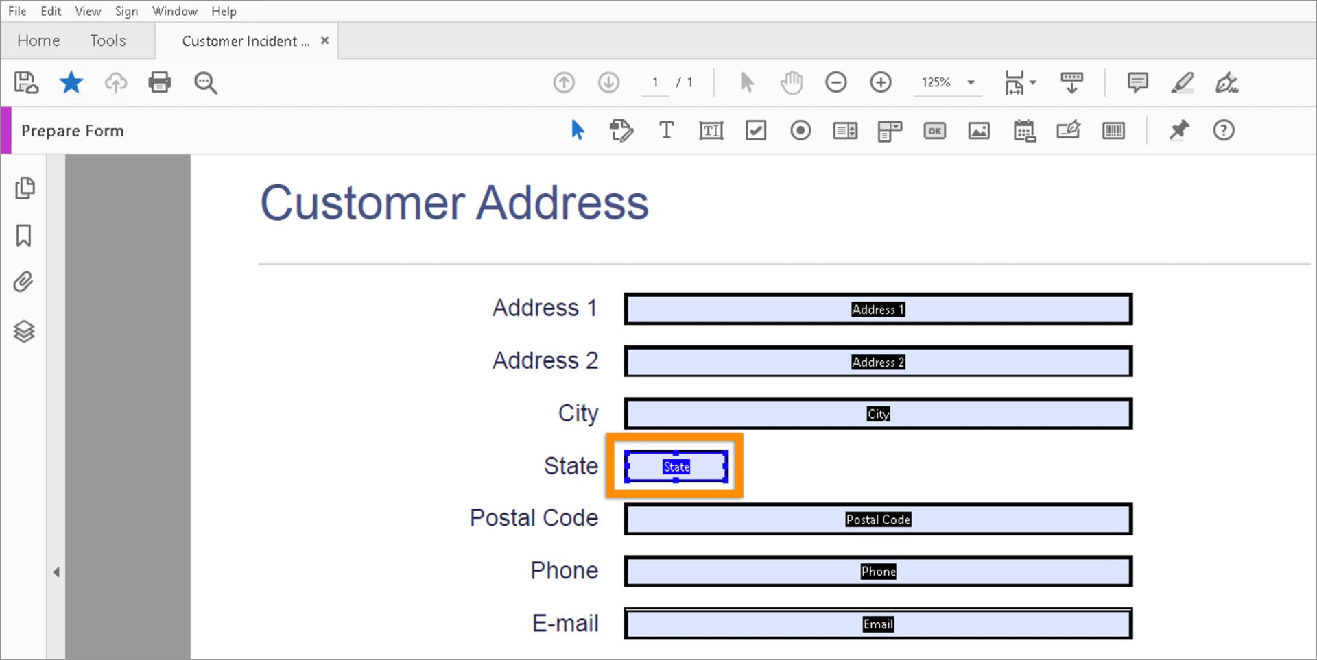 מעבר בין שדות בטופס עם מקש Tab במהלך העריכה