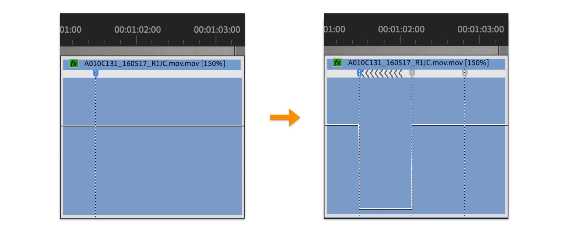 Reproduzir um clipe para trás e, em seguida, para frente