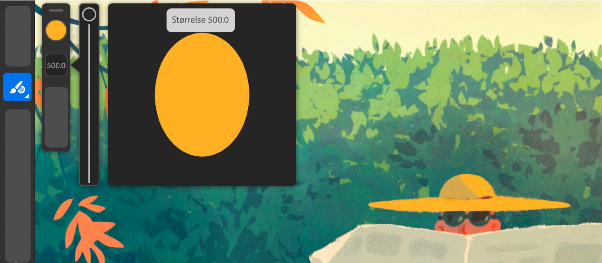 Lav store strøg på din illustration med UHD-opløsning ved hjælp af de forstørrede vektorpensler.