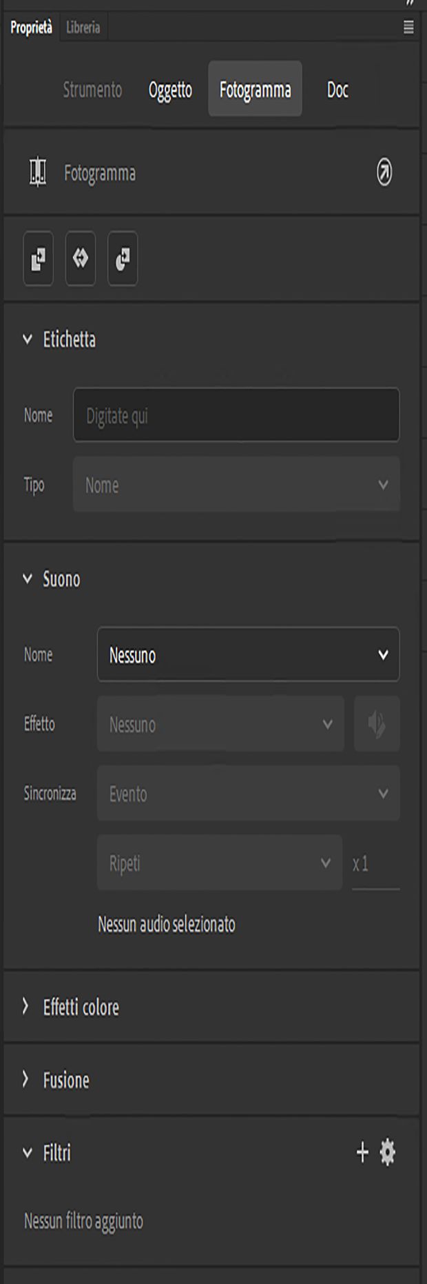 Proprietà Fotogramma