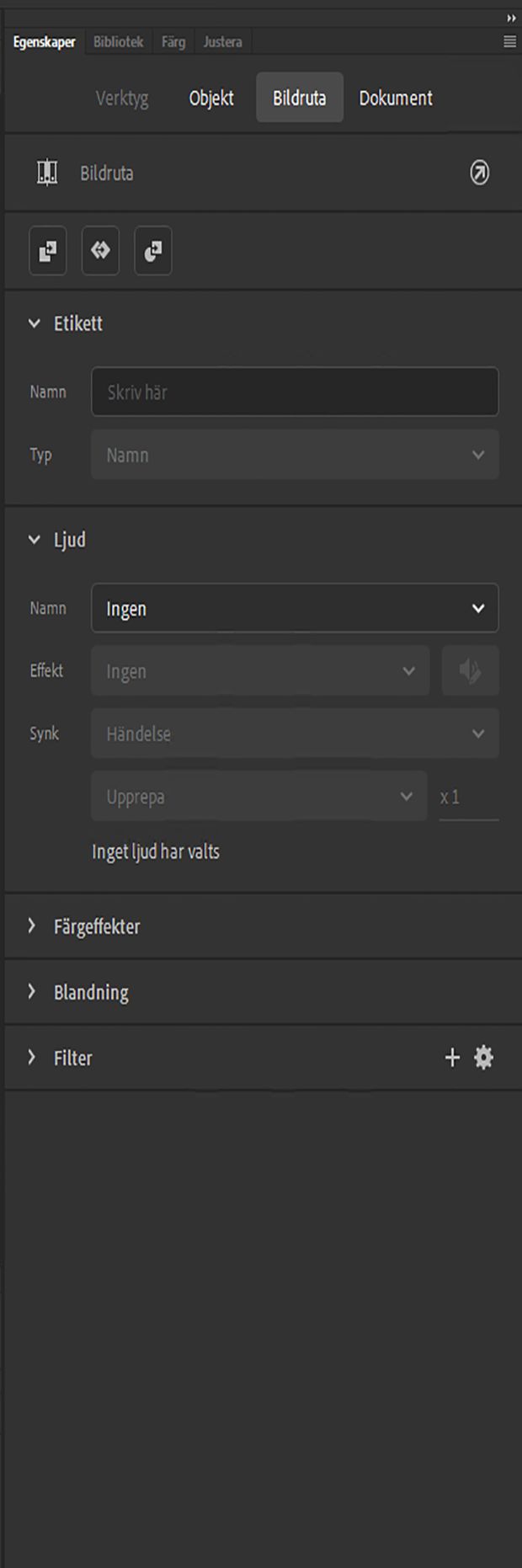 Egenskapsinspektör för bildruta