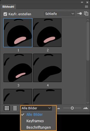 Filteroptionen für Bilder