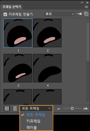 프레임 필터링 옵션