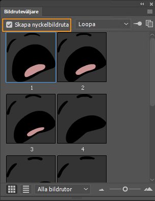 Skapa nyckelbildruta