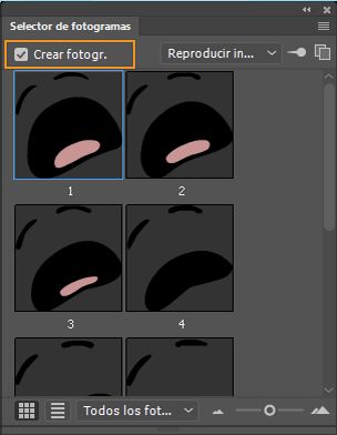 Crear fotograma clave