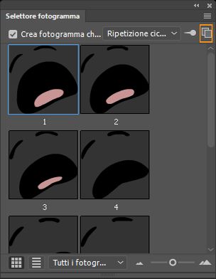 Avvia un nuovo pannello Selettore fotogramma