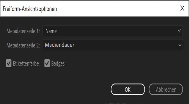 Metadaten für die Ansicht festlegen