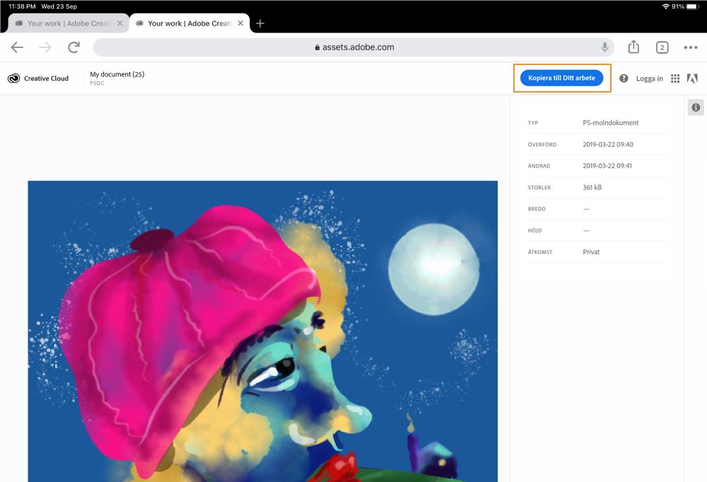 Kopiera till ditt arbete