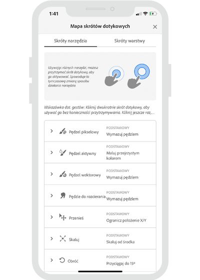 Fresco na iPhone’ie — skróty dotykowe