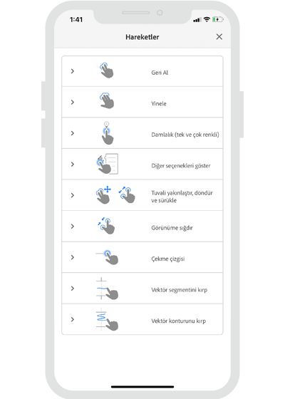 iPhone'da Fresco hareketler