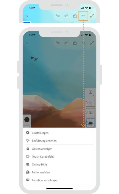 Fresco auf dem iPhone – Einstellungen