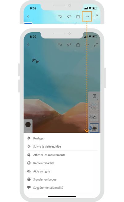 Paramètres de Fresco sur iPhone