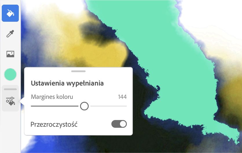 Zmiana koloru za pomocą narzędzia Wypełnienie