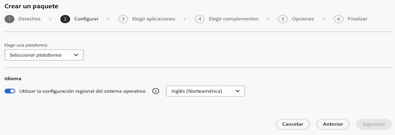 Opciones de configuración