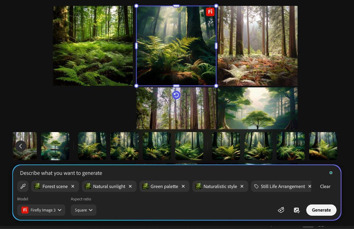 When the Load option is selected for an image, the prompt bar displays the main prompt, sub-prompts, and other generation settings.