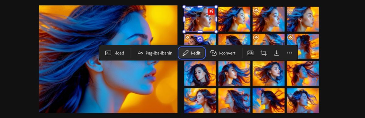 Kun valitset kuvan kohdalla Lataa, pääkehote, alakehotteet ja muut generointiasetukset tulevat näkyviin kehoteruutuun.