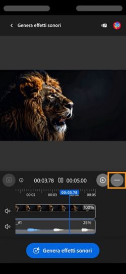 L'opzione Scarica è evidenziata e consente di scaricare la clip audio o video composta.