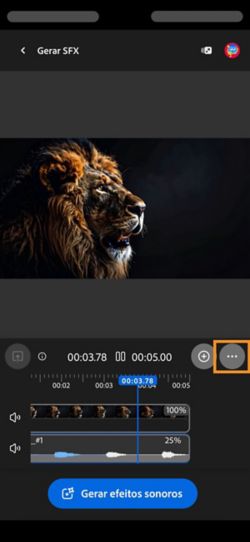 A opção Download fica destacada para que você possa baixar o áudio ou vídeo composto.