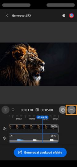 Možnost Stáhnout je zvýrazněna, abyste si mohli stáhnout složený zvukový nebo video klip.