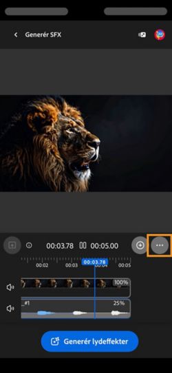 Download-indstillingen er fremhævet, så du kan downloade det komponerede lyd- eller videoklip.