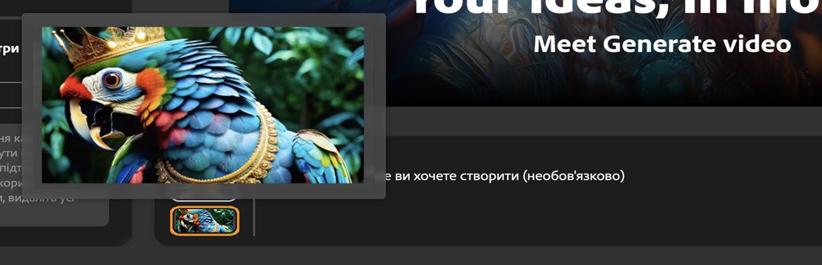 Два завантажені зображення для першого й кінцевого ключових кадрів слугують фіксованими точками, що допомагають простежити за тим, щоб відео починалося та закінчувалося ними.