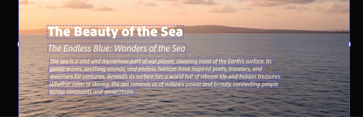 Firefly on tunnistanut samalla peruslinjalla olevan tekstin ja korostaa sen yhtenä muokattavana rivinä.