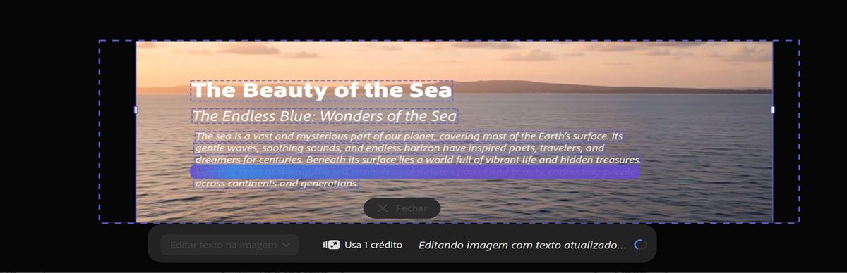 A imagem tem uma sobreposição de progresso animada, indicando que a geração está em andamento.