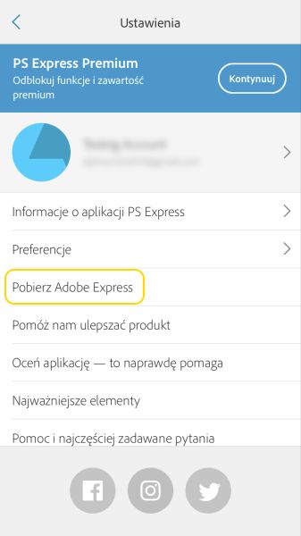 Pobierz aplikację Creative Cloud Express