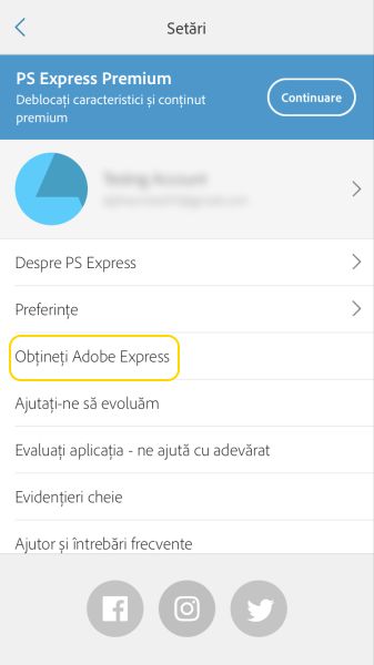 Obținere Creative Cloud Express