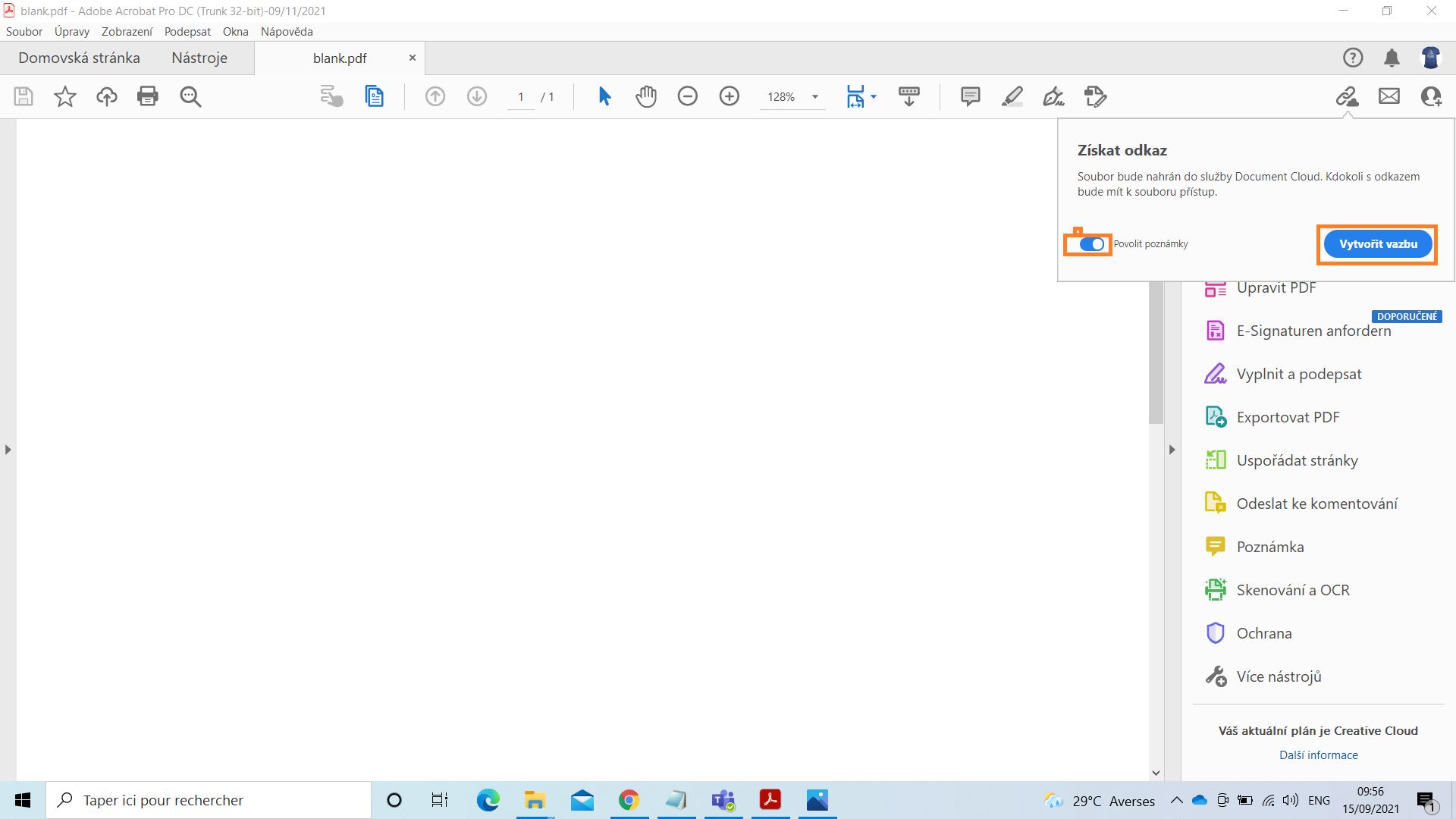 Zkopírovat odkaz a sdílet