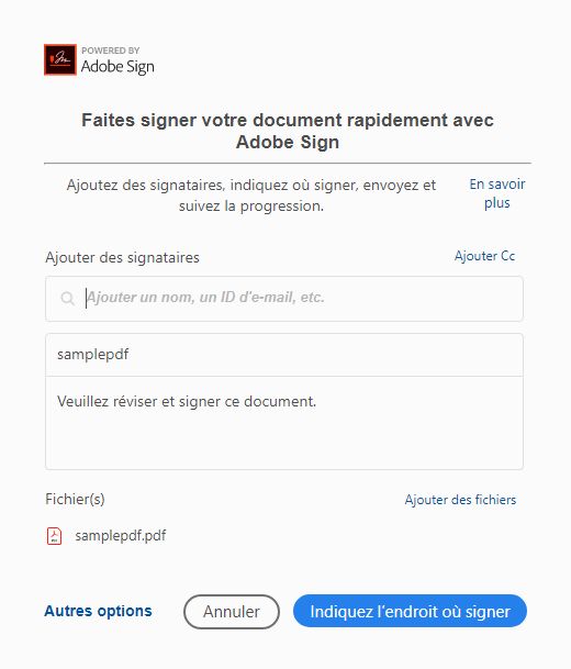 Faire signer le document par d’autres
