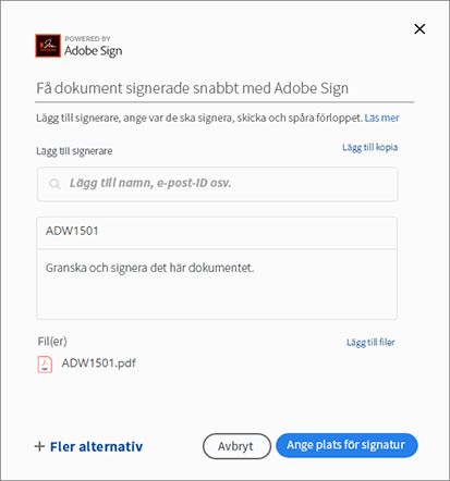 Få dokument signerade av andra