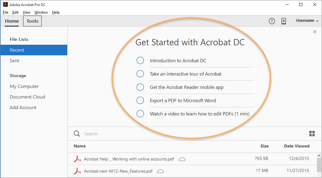 Начало работы с Acrobat